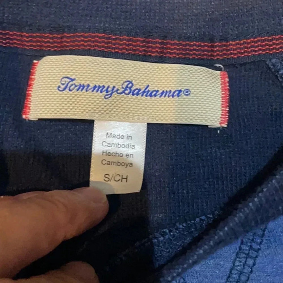 Tommy Bahama Blue Long Sleeved knit Shirt 2 tone blue. Men’s size S - Picture 5 of 11